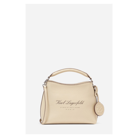 Kabelka Karl Lagerfeld Hotel Karl Leather Bkt Bag Sand