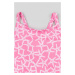 Jednodielne plavky pre bábätká zippy ružová farba