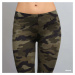 Legíny Urban Classics Ladies Camo Leggings Camo Green