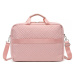KONO vodoodpudivá elegantná prešívaná taška na notebook 15,6" - ružová