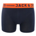 JACK & JONES Boxerky 'Sense'  tmavomodrá / oranžová