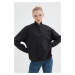 Trendyol Black Basic Stand Up Collar Zippered Rack Knitted Sweatshirt