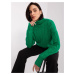 Women's green turtleneck with braids