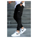 Madmext Black Cargo Pocket Jogger Pants 5437