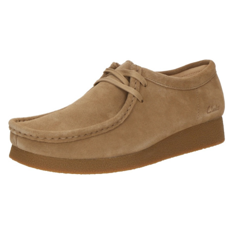 CLARKS Šnurovacie topánky 'Wallabee EVO'  svetlohnedá