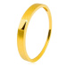 Zlatý prsteň 585 - lesklý hladký obdĺžnik, ramená so saténovým povrchom, 2,5 mm - Veľkosť: 52 mm