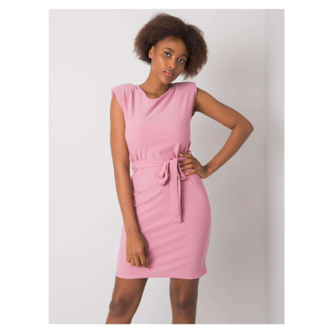 RUE PARIS Pink women's dress with belt