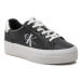 Calvin Klein Jeans Sneakersy Vulc Flatform Laceup Lth YW0YW01474 Čierna