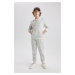 DEFACTO Boy's Waist Tie Elastic Leg Pocket Jogger Sweatpants