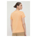 Bavlnené tričko Karl Lagerfeld oranžová farba