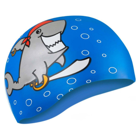 AQUA SPEED Plavecká čiapka Kiddie Shark Blue 4-8 let