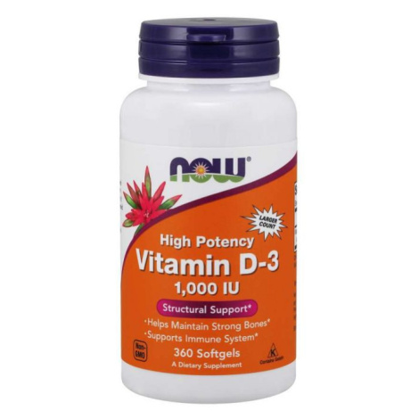 Now Foods Vitamín D3 1000 IU 360 kapsúl