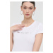 Bavlnené tričko Armani Exchange biela farba