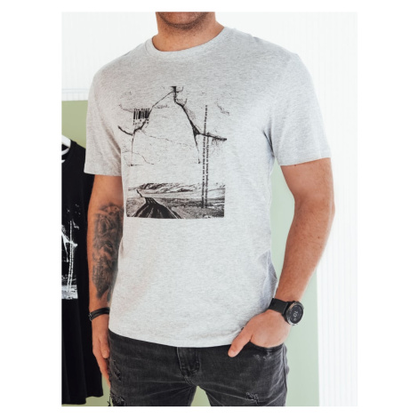 Grey men's T-shirt with Dstreet print