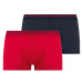 LIVERGY® Pánske boxerky s BIO bavlnou, 2 kusy (navy modrá/červená)