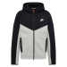 Nike Sportswear Tepláková bunda 'Tech Fleece'  tmavosivá / čierna / biela