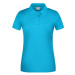 James&amp;Nicholson Dámska polokošeľa JN873 Turquoise