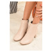 Fox Shoes Women's Beige Leather Boots