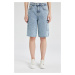 DEFACTO High Waist Jean Bermuda Shorts