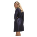 DKaren Housecoat Fibi Navy Blue