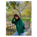 Trendyol Emerald Green Wide Pattern Soft Texture Knitted Sweater