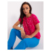 Fuchsia blouse with glossy print