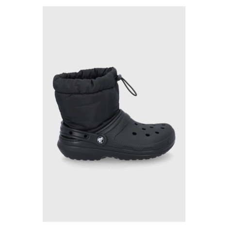Snehule Crocs Classic Lined Neo Puff Boot čierna farba, 206630