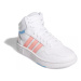 Dievčenská rekreačná obuv ADIDAS Hoops Mid 3.0 K cloud white acid red sky rush