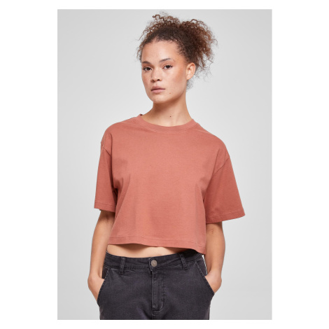 Women's short oversized terracotta T-shirt Urban Classics