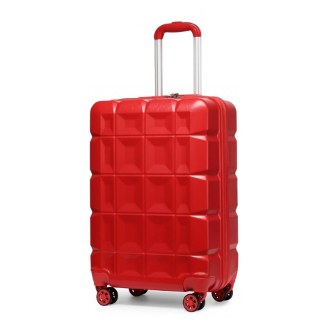 KONO škrupinová batožina s TSA zámkom ABS - červená - 69L