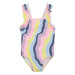 Dievčenské plavky COLOR KIDS Swimsuit W. Frills, AOP, lavender mist