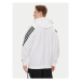 Adidas Mikina Future Icons 3-Stripes Full-Zip Hoodie IC8258 Biela Regular Fit