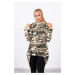 Long back camo khaki+ecru sweatshirt