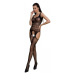 Passion ECO BS005 black - Bodystocking Farba: Čierna