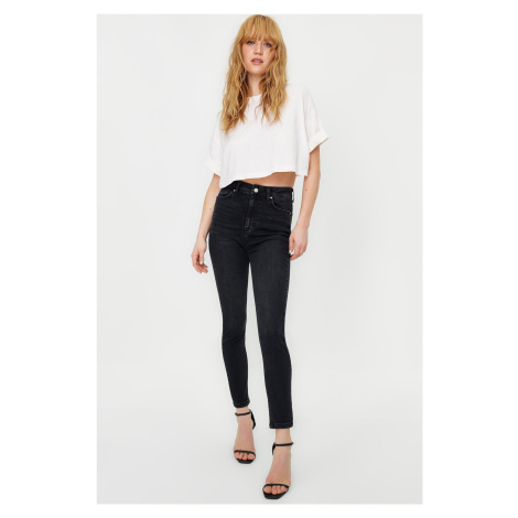 Trendyol Anthracite High Waist Skinny Jeans