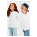 Trendyol White 2 Pack Unisex Polo Neck Knitted T-Shirt