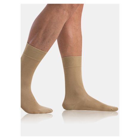 Pánské ponožky BAMBUS COMFORT SOCKS - Bambusové klasické pánské ponožky - béžová Bellinda