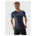 Men's slim sports T-shirt made of recycled 4F materials - graphite