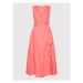 Fracomina Letné šaty FR22SD3005W40501 Ružová Regular Fit