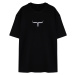 Trendyol Plus Size Black Oversize/Wide Cut Printed 100% Cotton T-Shirt