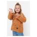 Trendyol Brown Pocket Detailed Girls' Plush Coat