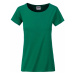 James & Nicholson Klasické dámske tričko z biobavlny 8007 - Írska zelená