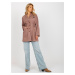 Dusty pink jacket coat with elastic waistband