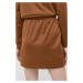 Sukňa Guess hnedá farba, mini, rovný strih
