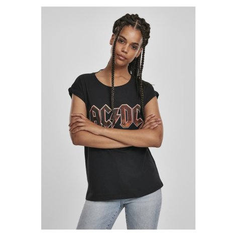 Women's T-shirt with AC/DC voltage black