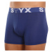 3PACK pánske boxerky Styx long športová guma tmavo modré (3U968)