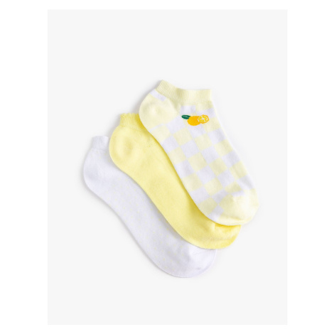 Koton Set of 3 Booties and Socks with Fruit Pattern, Multicolor