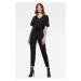 Overal - G-STAR Ingot loose jumpsuit wmn ss čierny