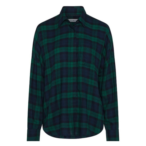 Tommy Hilfiger Košeľa - BEA TARTAN RELAXED SHIRT zelená