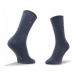 Tommy Hilfiger Súprava 2 párov vysokých dámskych ponožiek 371221356 Tmavomodrá